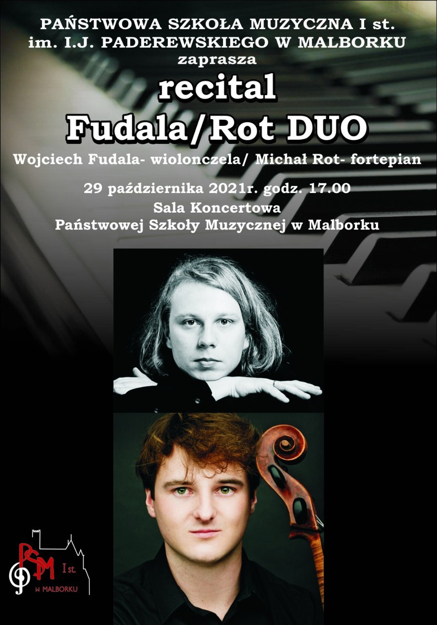 Malbork. Koncert w Szkole Muzycznej I stopnia na inaugurację sezonu muzycznego. Wystąpi znakomity Fudala/Rot Duo