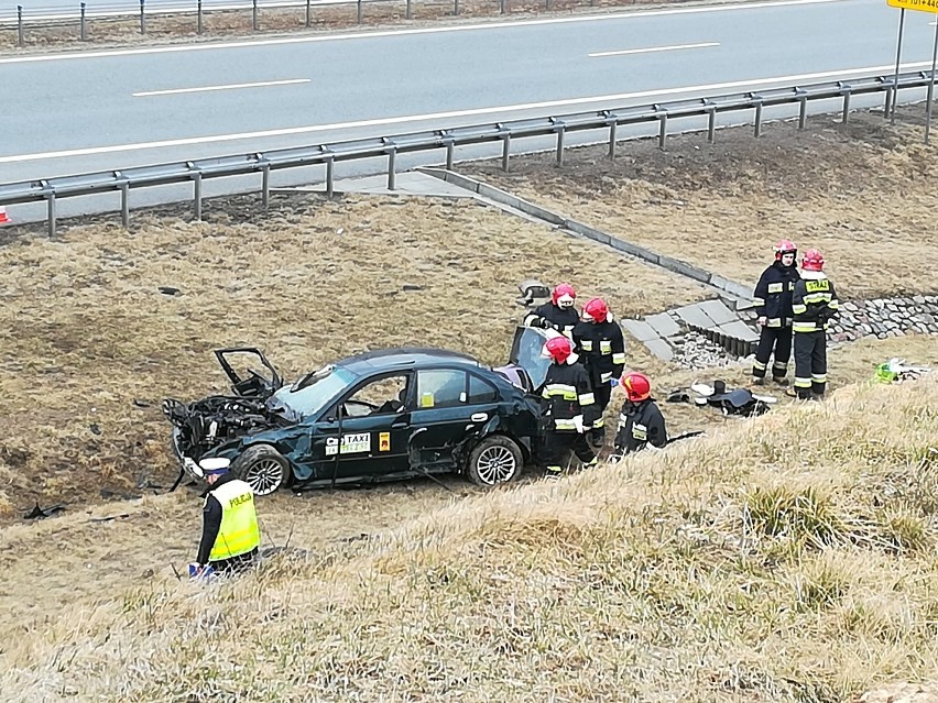 Wypadek na A1 przed węzłem Grudziądz [zdjęcia]
