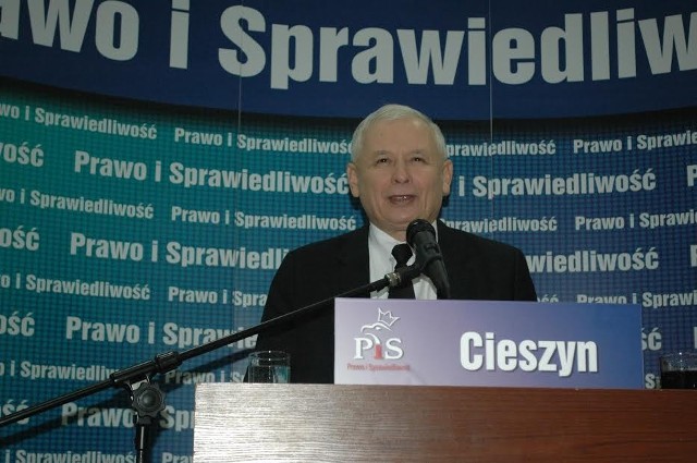 Jarosław Kaczyński w Cieszynie gościł 7 grudnia.