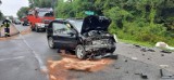 Wypadek na skrzyżowaniu w Radgoszczy. Kierująca chevroletem wymusiła pierwszeństwo i zderzyła się z kierowcą toyoty. Ranna 72-latka 