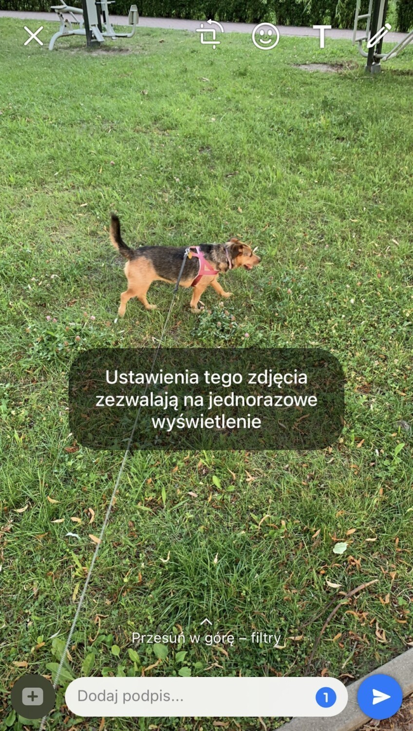 Odbiorca nadaną w ten sposób wiadomość może wyświetlić tylko...