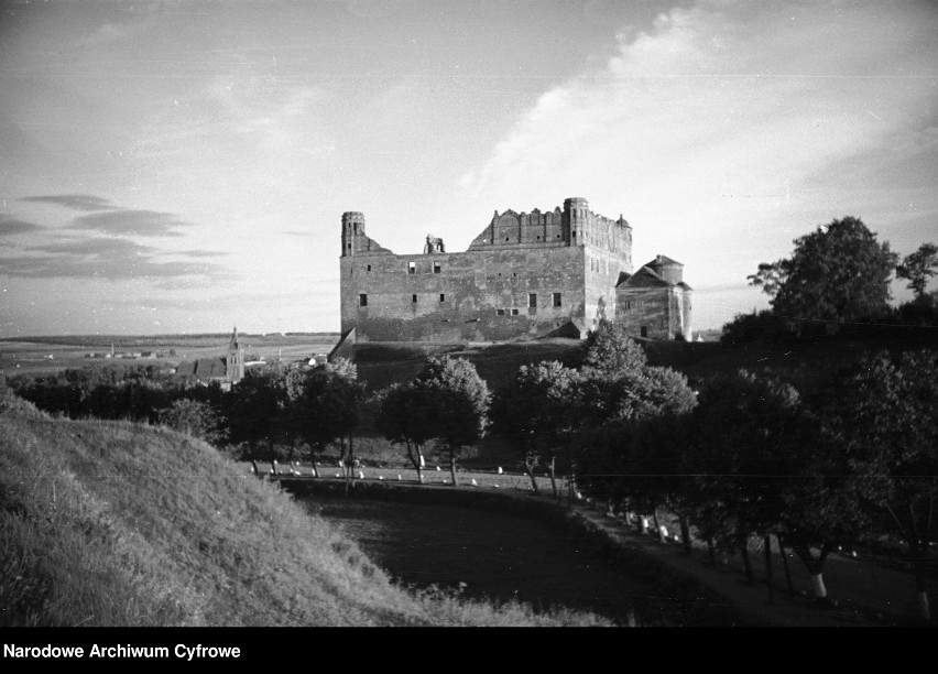 1936 - Panorama, w tle zamek krzyżacki