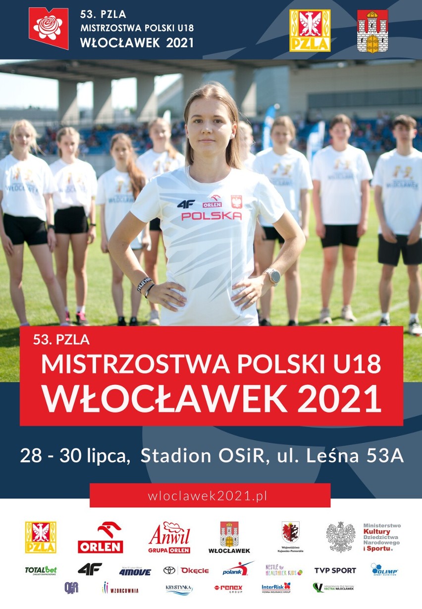 53. PZLA Mistrzostwa Polski U18 we Włocławku już od środy na stadionie OSiR przy Leśnej