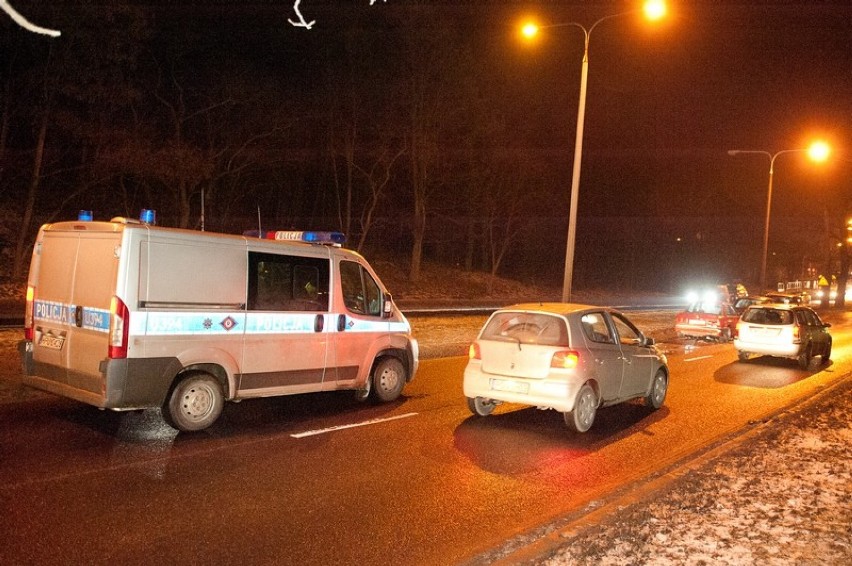 Wypadek przy ulicy Poznańskiej w Gnieźnie.