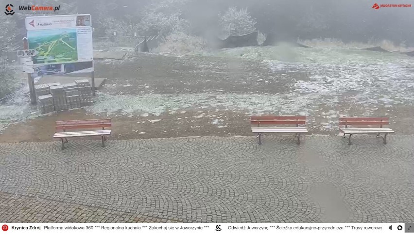 Na Jaworzynie Krynickiej spadł pierwszy śnieg. Mroźno było też w Muszynie. To początek zimy na Sądecczyźnie?