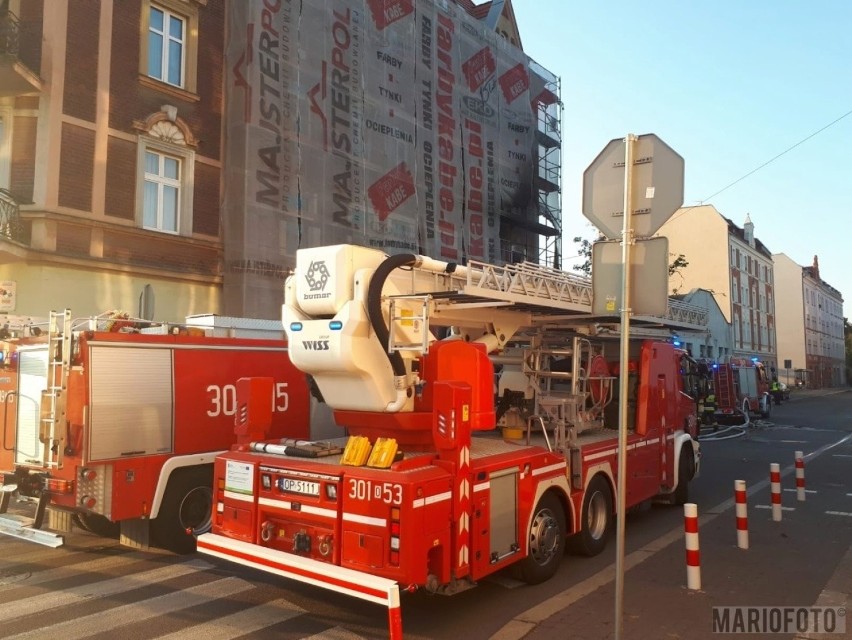 Pożar w kamienicy przy ul. Armii Krajowej w Opolu.