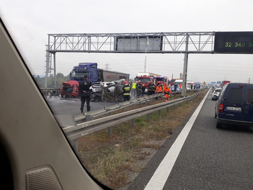 Zderzenie na autostradzie A4 w Gliwicach nastąpiło w okolicy...
