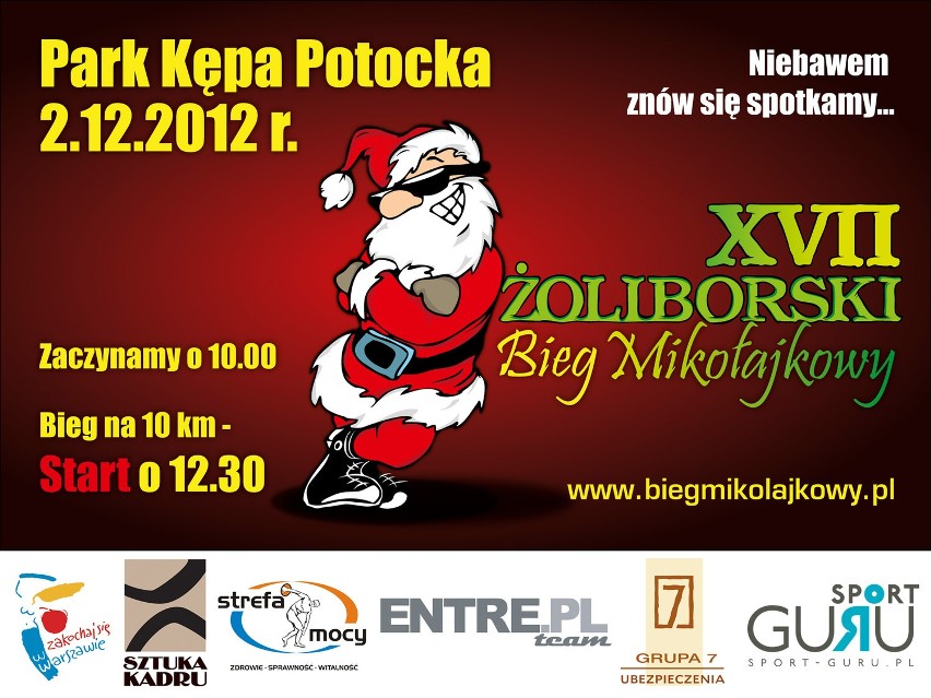 Mikołaje pobiegną w parku Kępa Potocka na Żoliborzu 2 grudnia