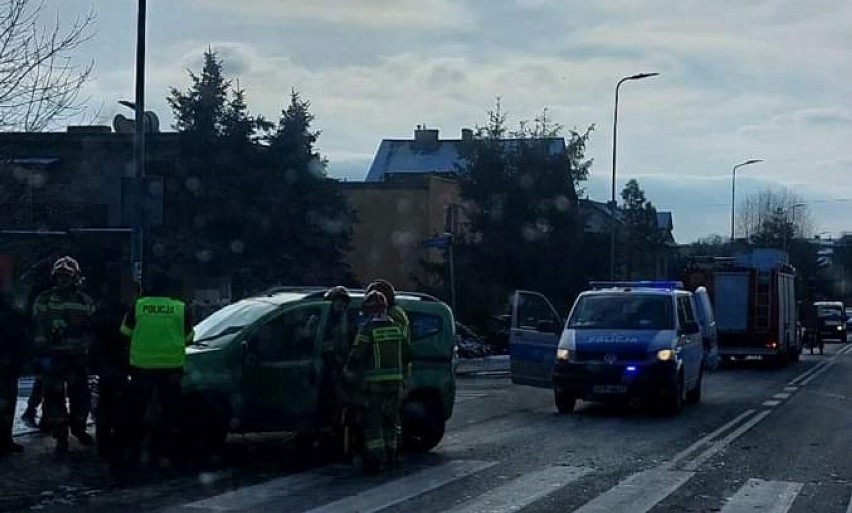 Wypadek na ulicy Brzezińskiej w Mysłowicach.