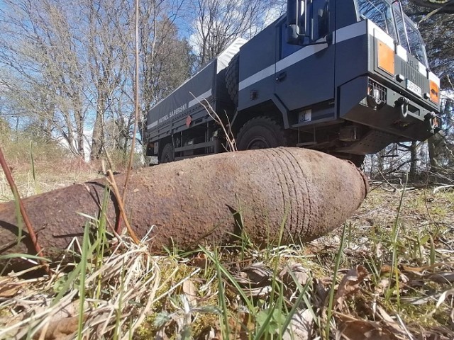 Niewybuch z czasów II wojny światowej znaleziony niedaleko Czarnoszyc w gminie Człuchów