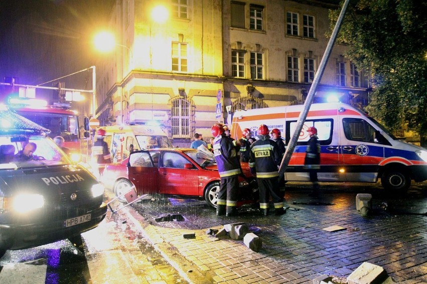 Wrocław: Wypadek na  Purkyniego  (ZDJĘCIA)