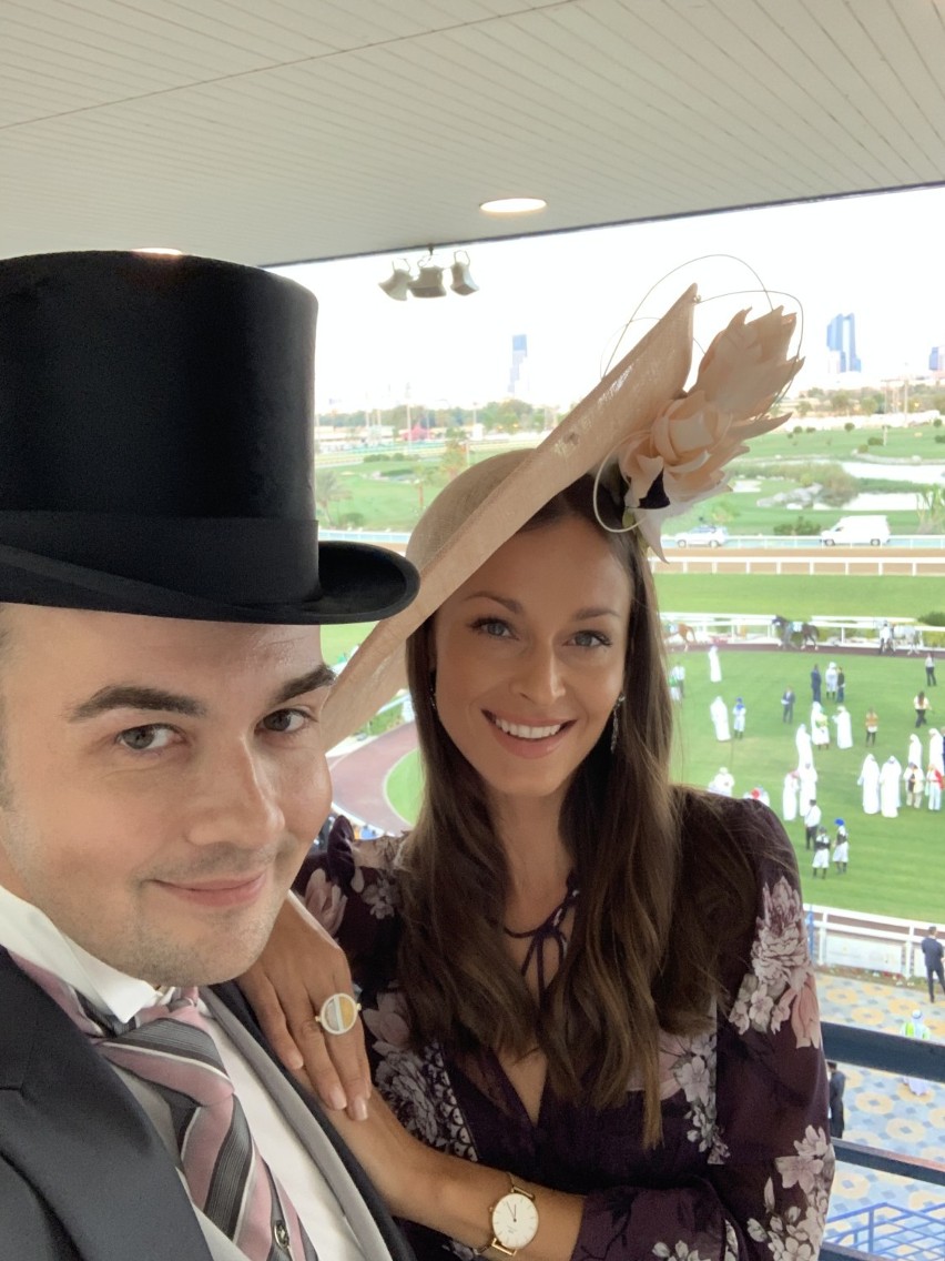 Kasia Borowicz i Rafał Zieliński najlepiej ubraną parą na wyścigach konnych w Abu Dhabi