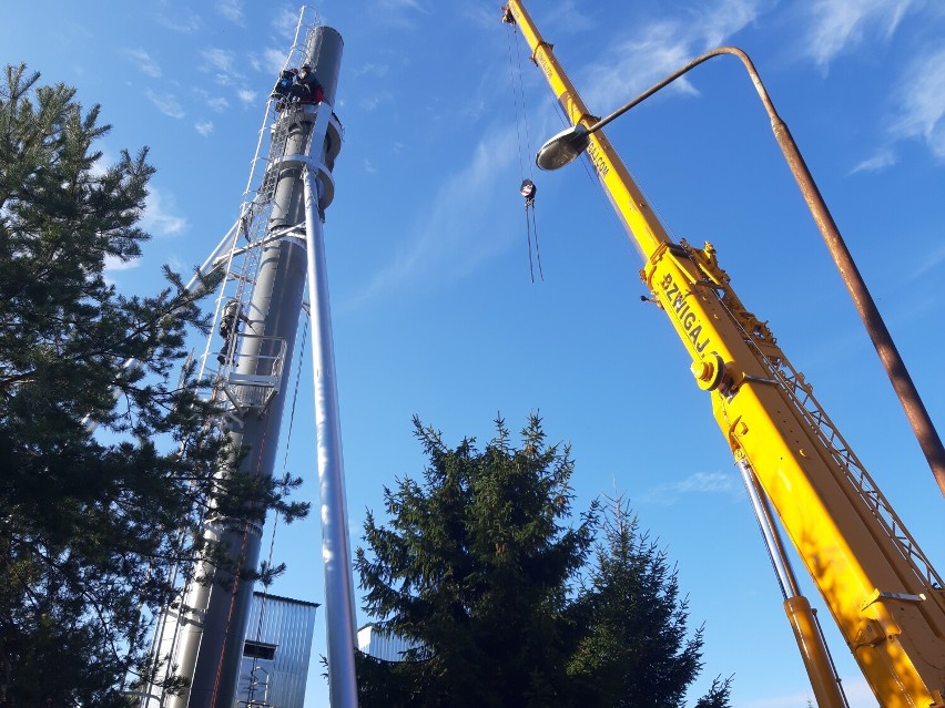 Nowy, wysoki komin w kotłowni w Szczecinku. Wysokie też będą ceny ciepła [zdjęcia]