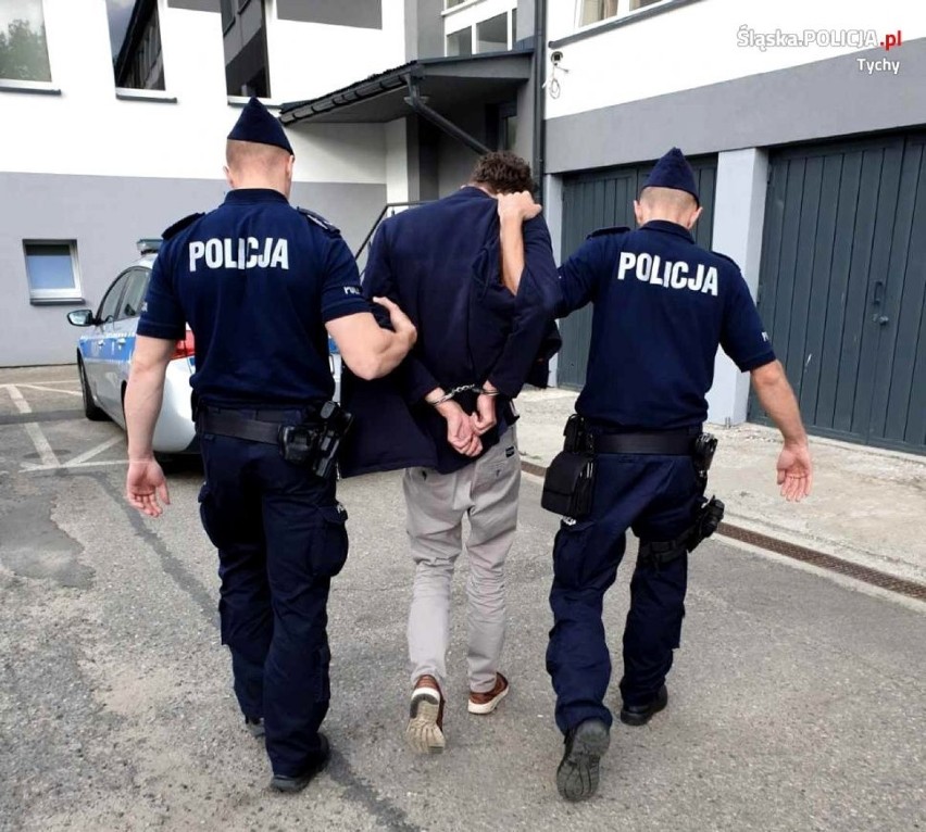 Tyscy policjanci zatrzymali mężczyznę podejrzanego o...