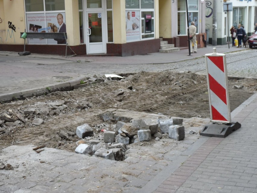 Grudziądz. Remont torowiska na ul. Klasztornej (ZDJĘCIA)