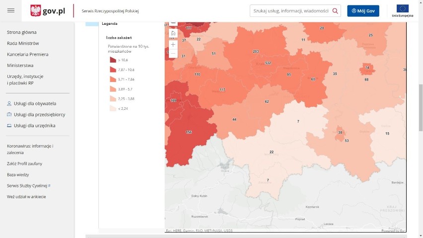 267 nowych zakażeń w Tarnowie i okolicznych powiatach