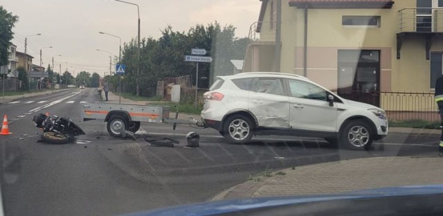 Do wypadku w którym ranny został 17-letni motocyklista doszło na skrzyżowaniu w Szczercowie