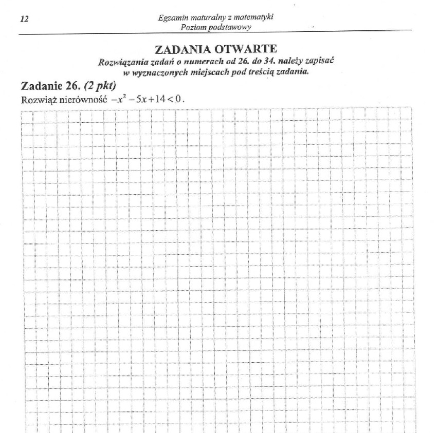 Matematyka Poprawkowa Matematyka 2014