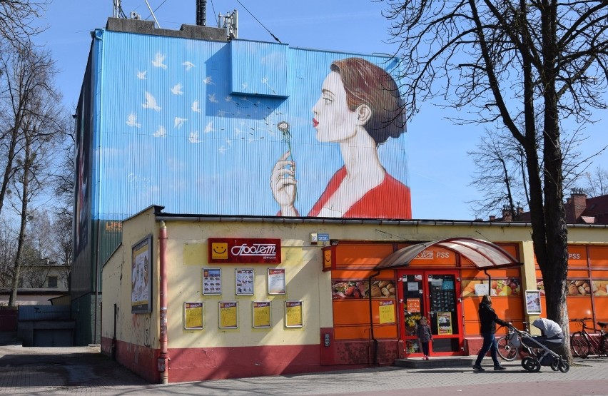 Błogosławiony spokój nicości, autor: Rafał Olbiński, mural...