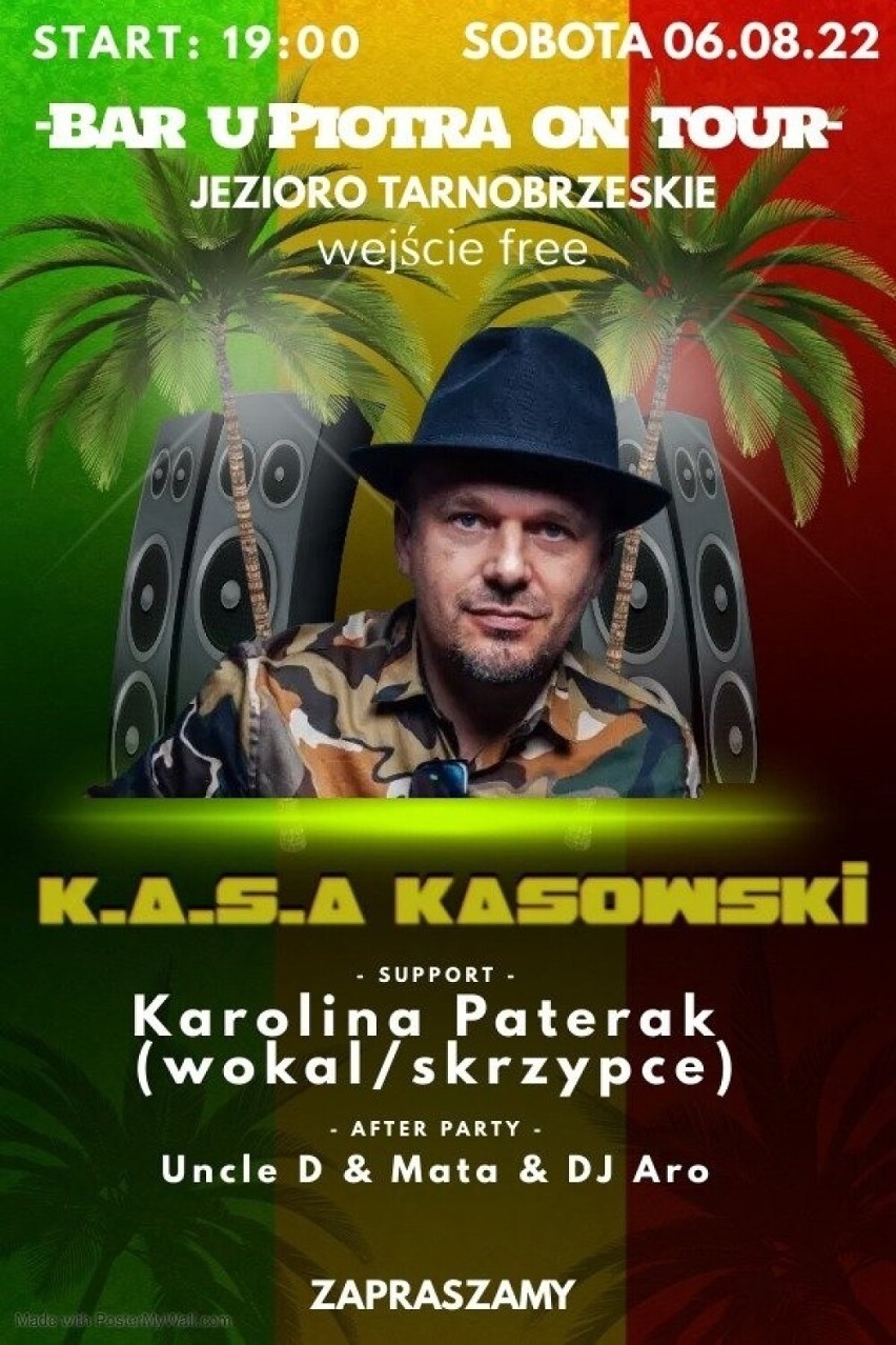 Krzysztof KASA Kasowski i Karolina Paterak nad Jeziorem Tarnobrzeskim. Koncert w sobotę 6 sierpnia w Barze u Piotra przy ulicy Żeglarskiej 