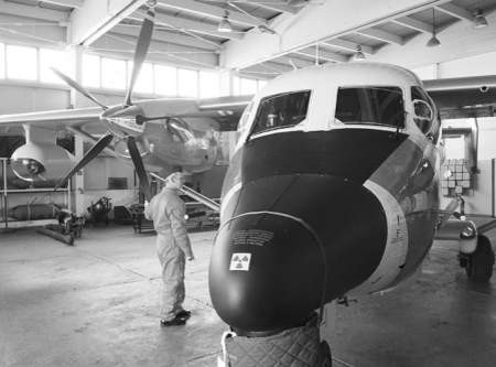 Samolot PZL M28 05 &quot;Skytruck&quot; przeznaczony dla Morskiego Oddziału Straży Granicznej pierwszy raz wylądował na lotnisku w Gdańsku Rębiechowie.	Fot. Robert Kwiatek