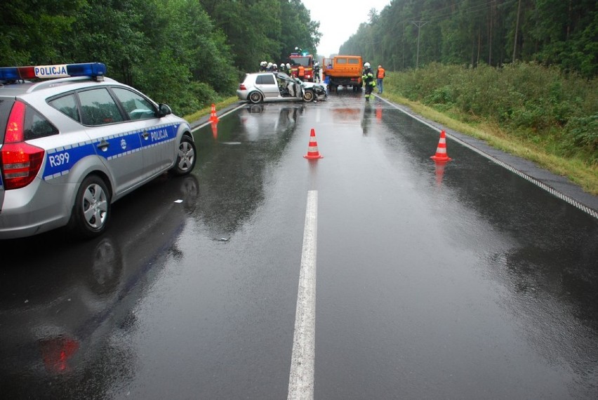 Wypadek na trasie Piasek-Sośnica