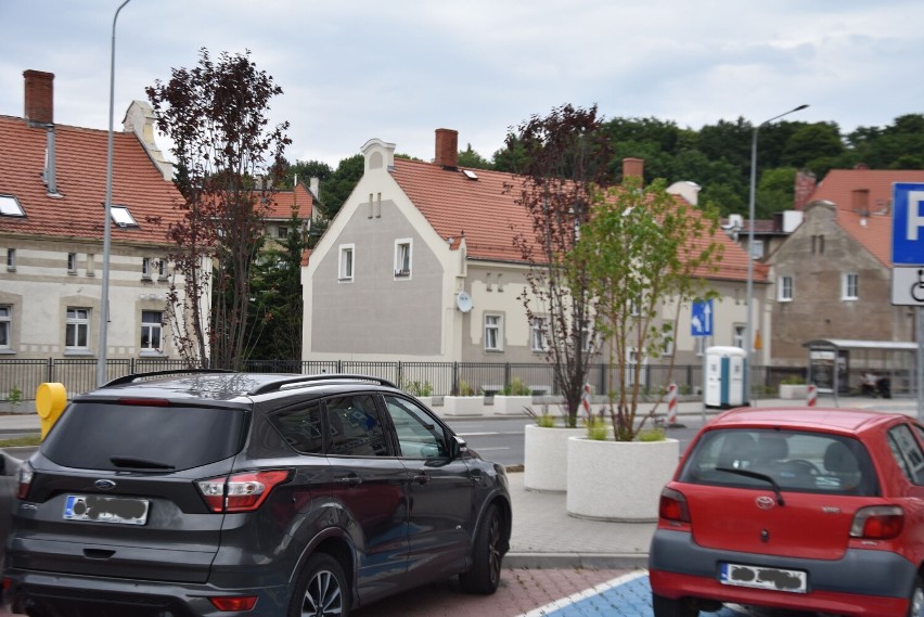 Ulica Wysockiego w obrębie Placu Grunwaldzkiego w Wałbrzychu...