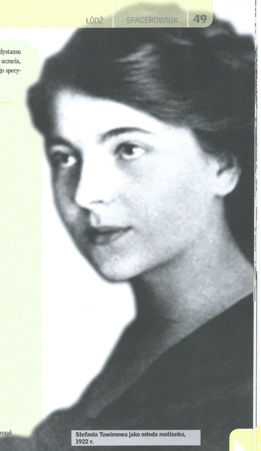 Na ilustracji Stefania Tuwimowa w 1922 r. - zdjęcie z...