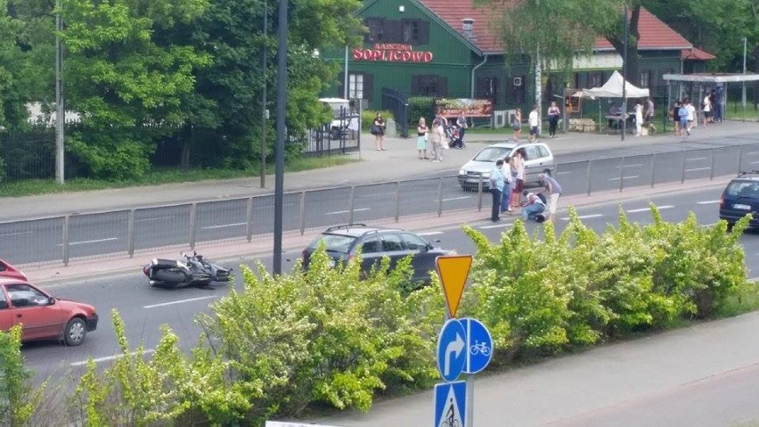 Wypadek na Woli: motocyklista ranny