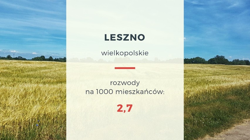 Na pierwszym miejscu rankingu znalazło się Leszno, gdzie na...