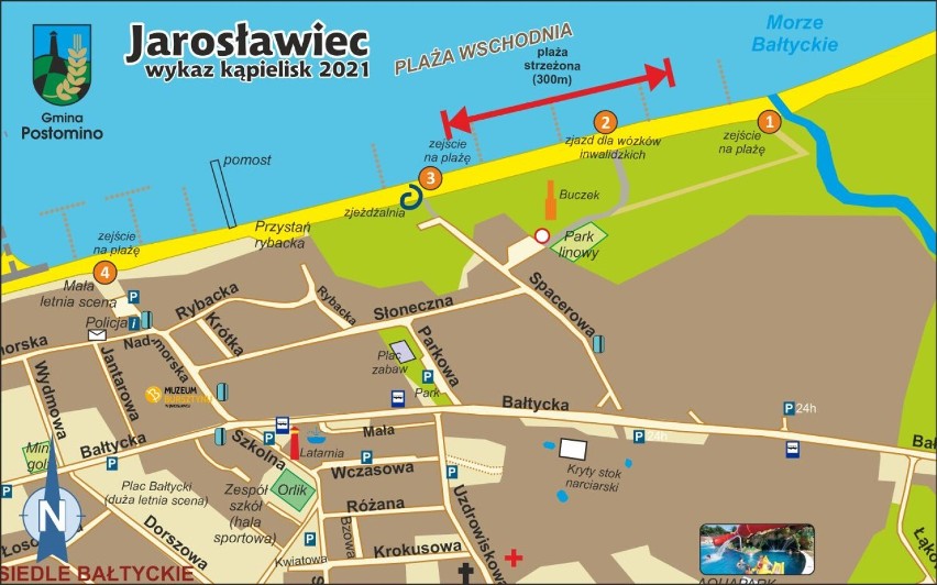 Wakacje 2021 w Jarosławcu. 4 kąpieliska strzeżone i 26 ratowników