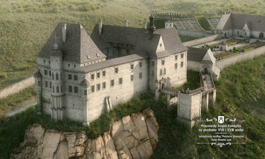 Pińczowski zamek, który nie przetrwał do naszych czasów trafił na znaczek pocztowy. Ukazał się w serii „Utracone Skarby Architektury" 
