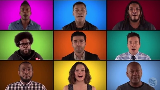 Jak oni śpiewają! Jimmy Fallon, The Roots i aktorzy wykonują melodie z "Gwiezdnych Wojen"