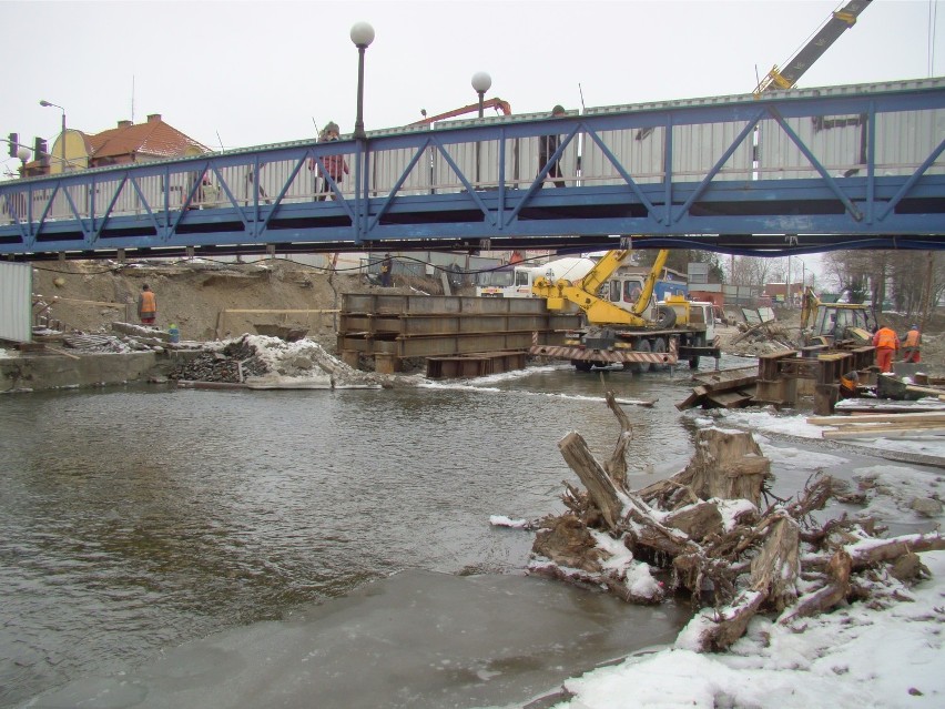Andrychów budowa mostu na rzece Wieprzówce