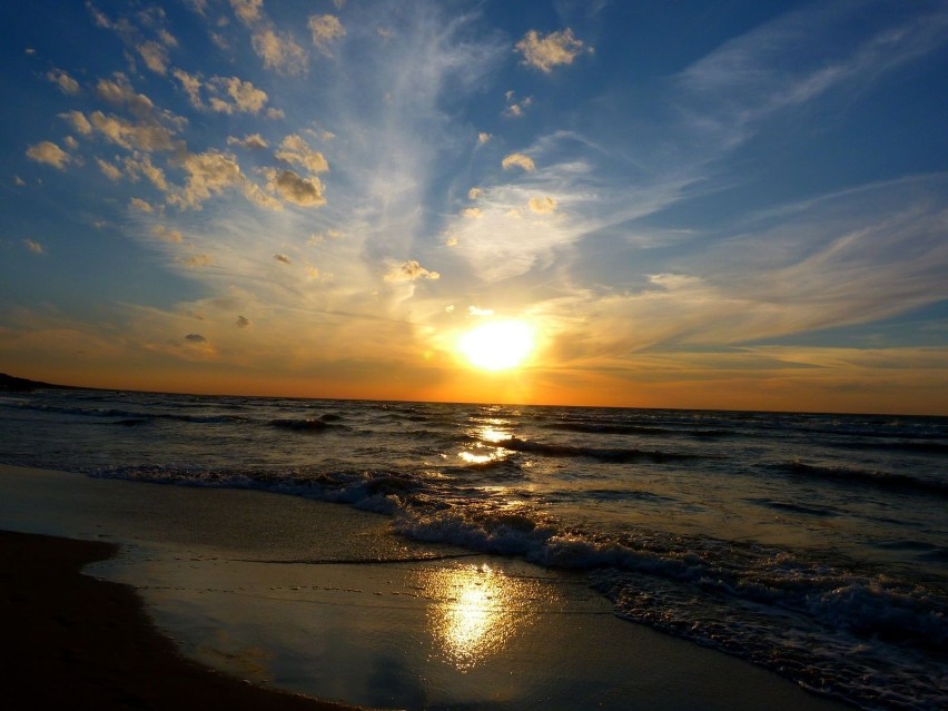 Zachód słońca w Krynicy Morskiej. Fot. Anna Grochowina