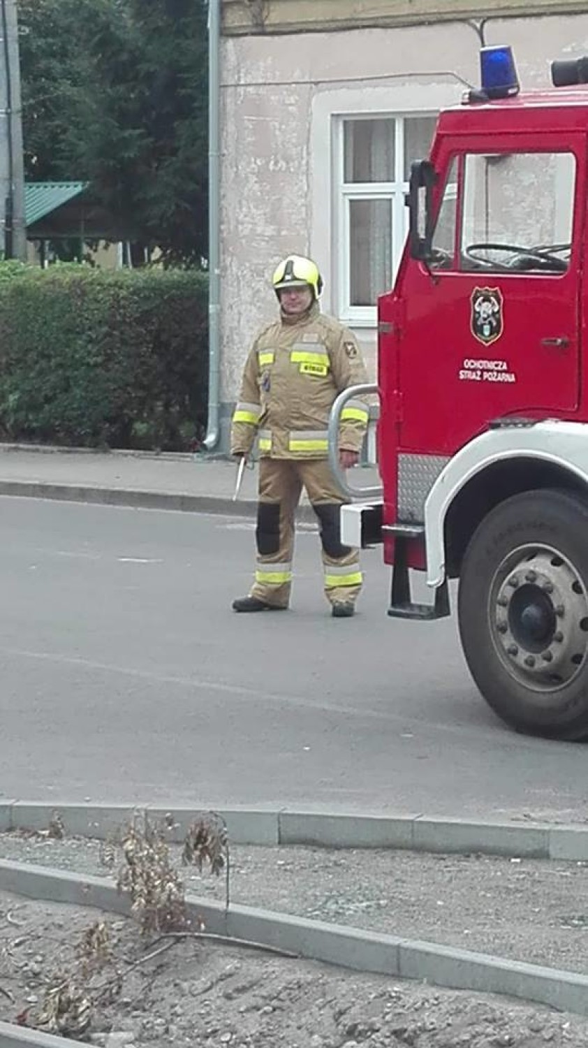 Nowy Dwór Gdański. Ćwiczenia strażackie w Zespole Szkół nr 1