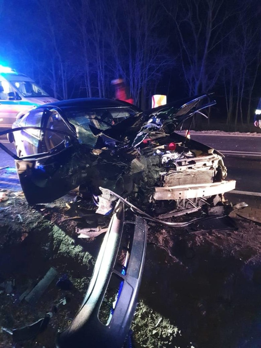 Wypadek w Domaszkowie. Ranna kobieta w ciąży 