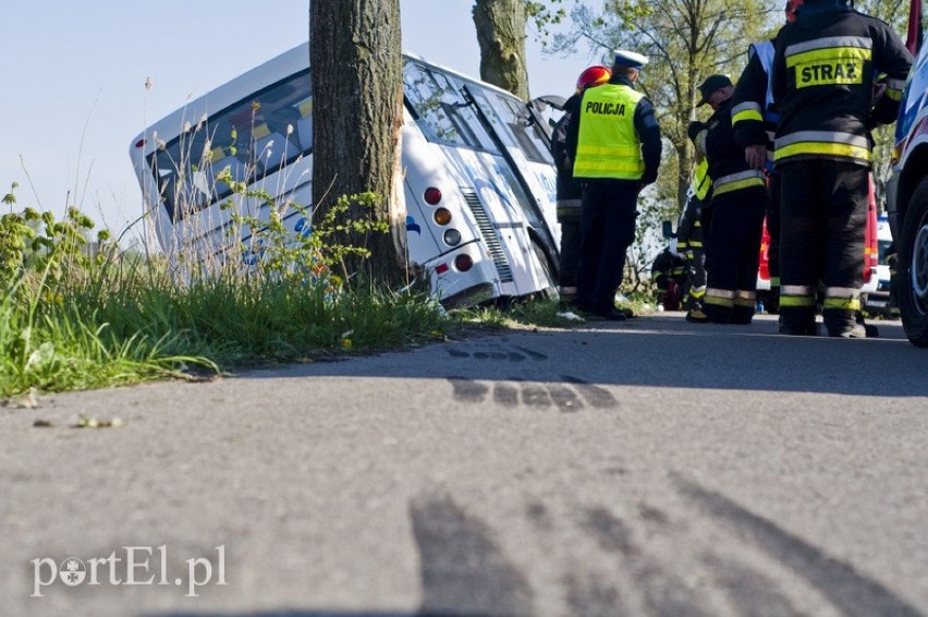 Wypadek autobusu w Zwierznie