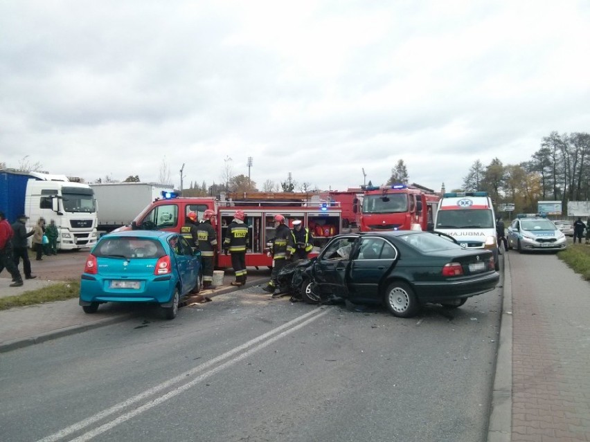 Pięć osób zostało rannych w wypadku na ulicy Bogumińskiej w...