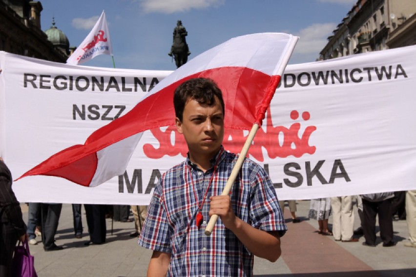 Związkowcy z Solidarności domagali się m.in. obniżenia...