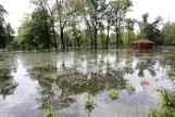 Park Szczęśliwicki zalany po deszczu