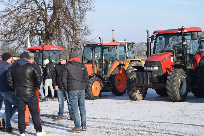 Rolniczy protest pod Sieradzem