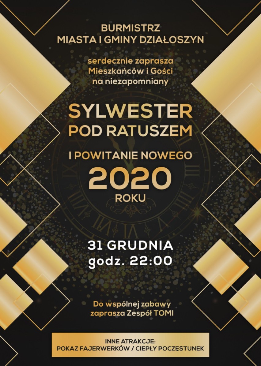Sylwester 2019. Będą zabawy pod gwiazdami w Wieluniu, Wieruszowie, Działoszynie i Lututowie