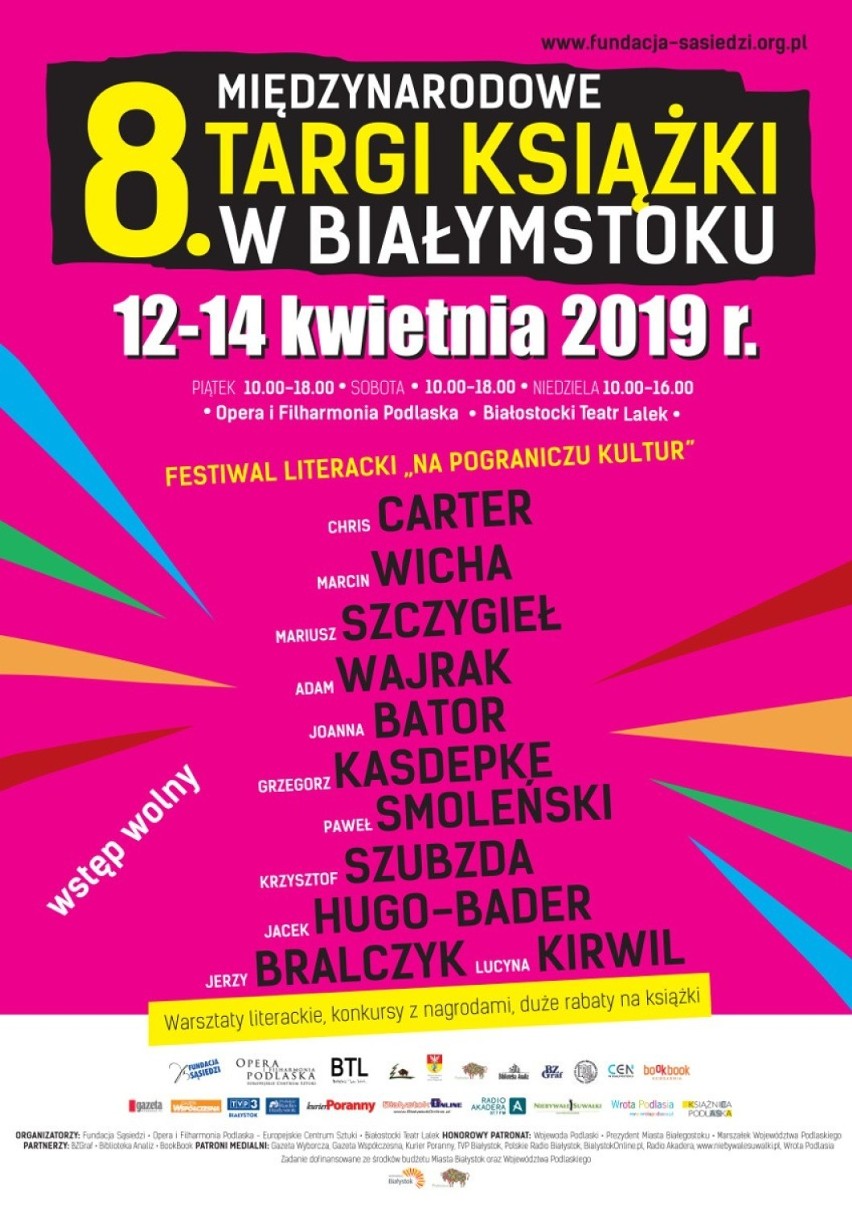 8. Międzynarodowe Targi Książki. Festiwal literacki "Na pograniczu kultur". PROGRAM