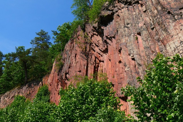 Organy Wielisławskie - prawie 80-metrowe urwisko skalne jest pozostałością wulkaniczną. Wrażenie "organów" daje charakterystyczna struktura słupów