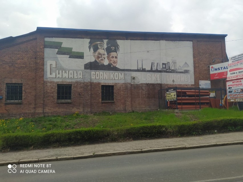 Czy słynny mural górniczy w Pszowie będzie odnowiony? O jego renowację walczą członkowie Stowarzyszenia Sympatyków byłej kopalni ”Anna” 