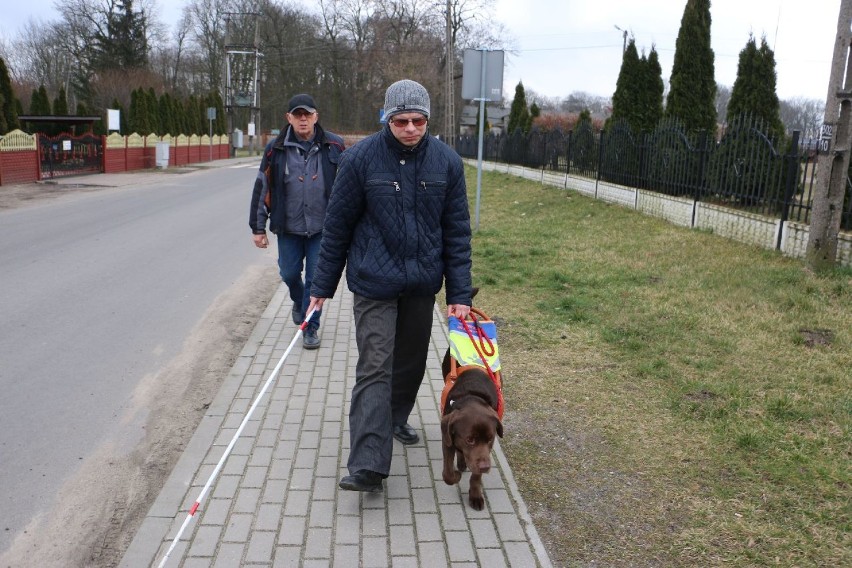 Niewidomy Emil Zieliński z Wioski ma swojego psa przewodnika. Chłopak nie widzi od urodzenia