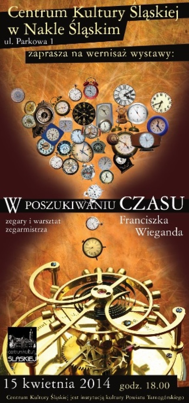 Plakat promujący wystawę Franciszka Wieganda w Nakle Śląskim