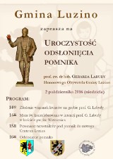 Odsłonięcie pomnika prof. Gerarda Labudy w Luzinie
