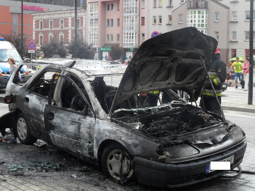 Pożar auta w Rybniku